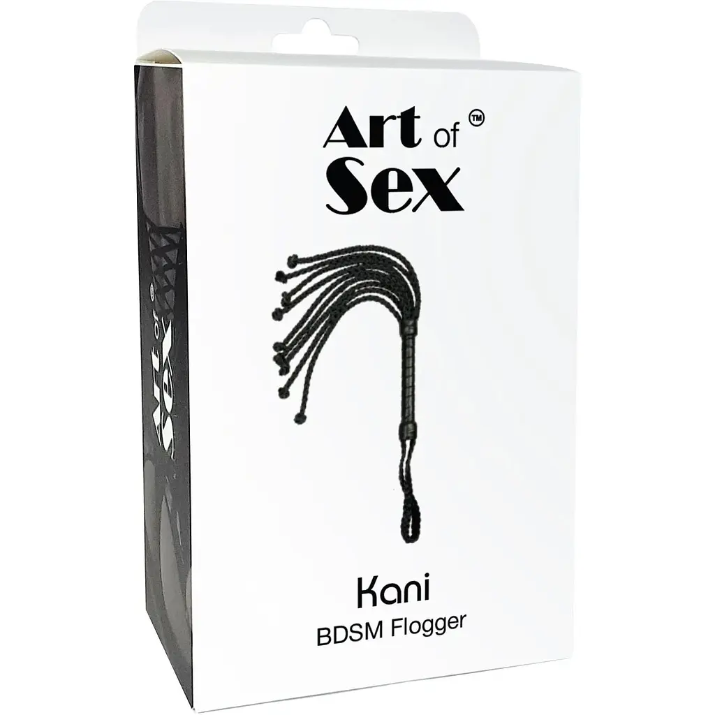 Ажурный кнут Кошка из экокожи Art of Sex - Kani, цвет черный - фото 4