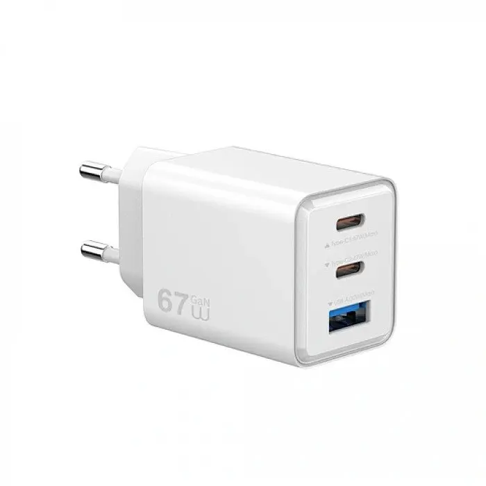 Адаптер - блок зарядний - пристрій WIWU Cube 67W 2C+A GaN Fast Charger Wi-G026 - фото 2
