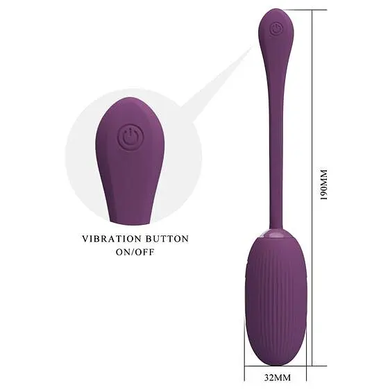Віброяйце - Pretty Love Doreen Electric Shock Egg Purple (App) - фото 3