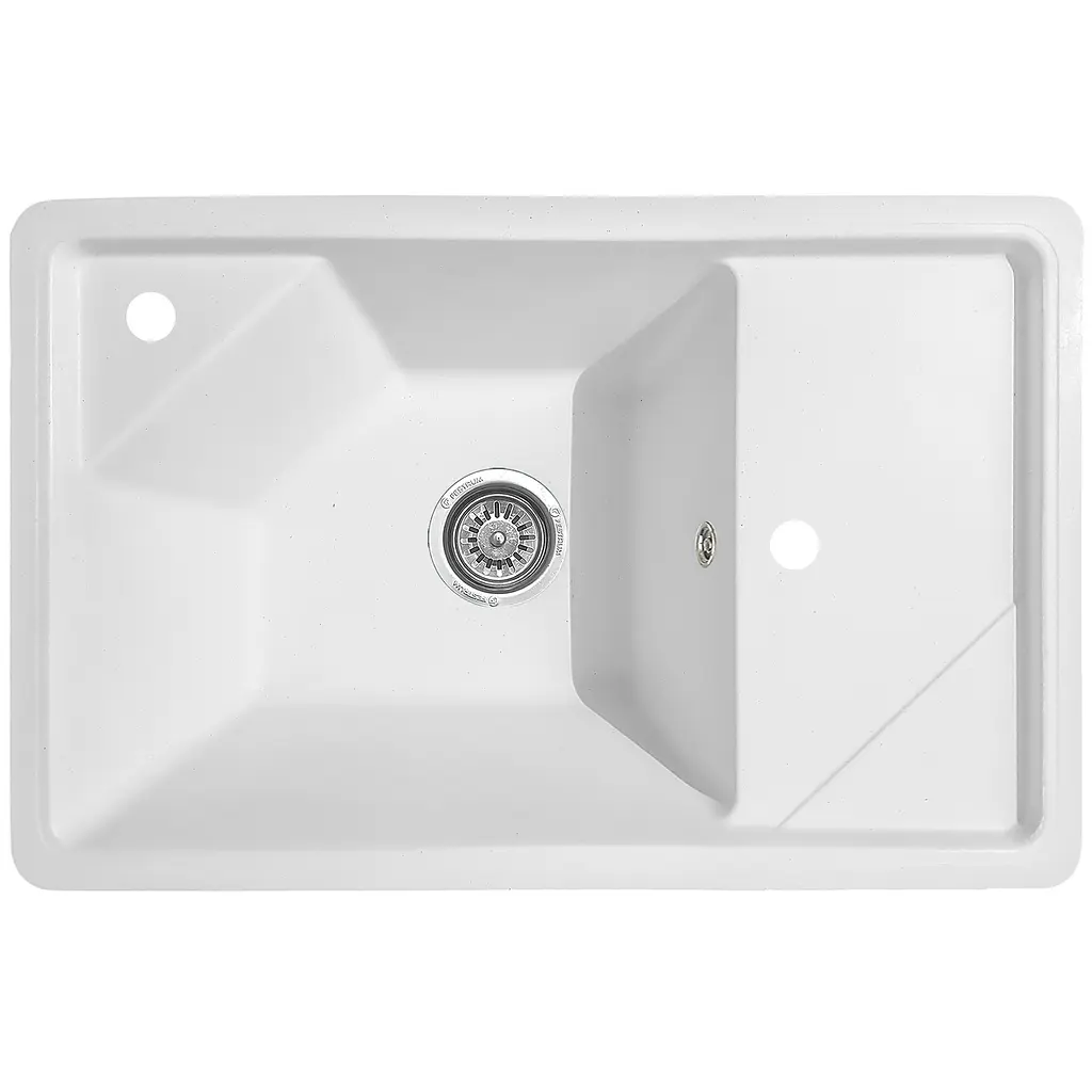 Мойка кухонная Valetti 64N гранитная 720х460 мм белая - фото 6
