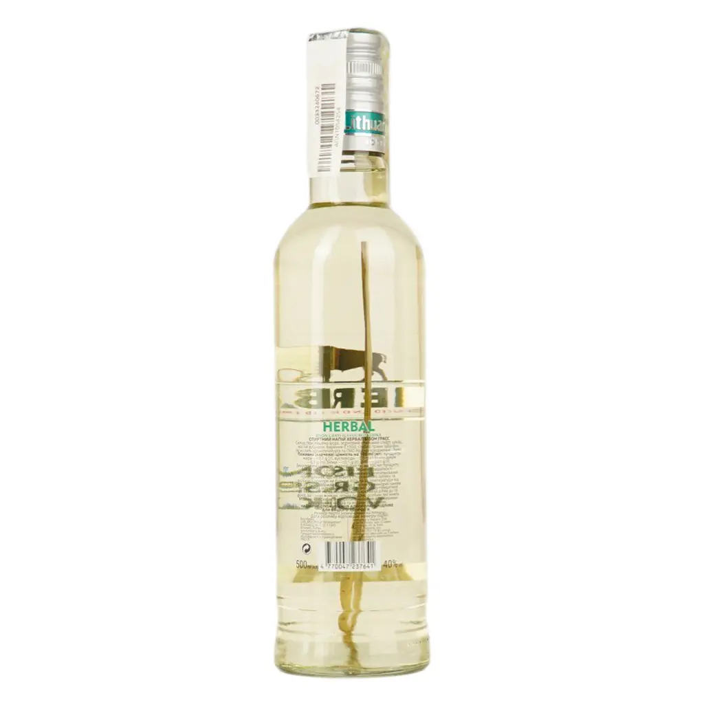 Горілка Lithuanian Vodka Herbal Bison Grass 40% 0.5 л - фото 2