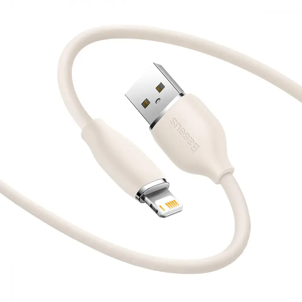 Кабель Baseus Jelly Liquid Silica Gel Fast Charging Data Cable USB to Lightning 2.4A 1.2m CAGD000004 Pink - фото 2