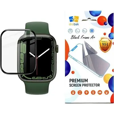 Скло захисне Drobak Apple Watch Series 10 42mm Black Frame A+ (323233)