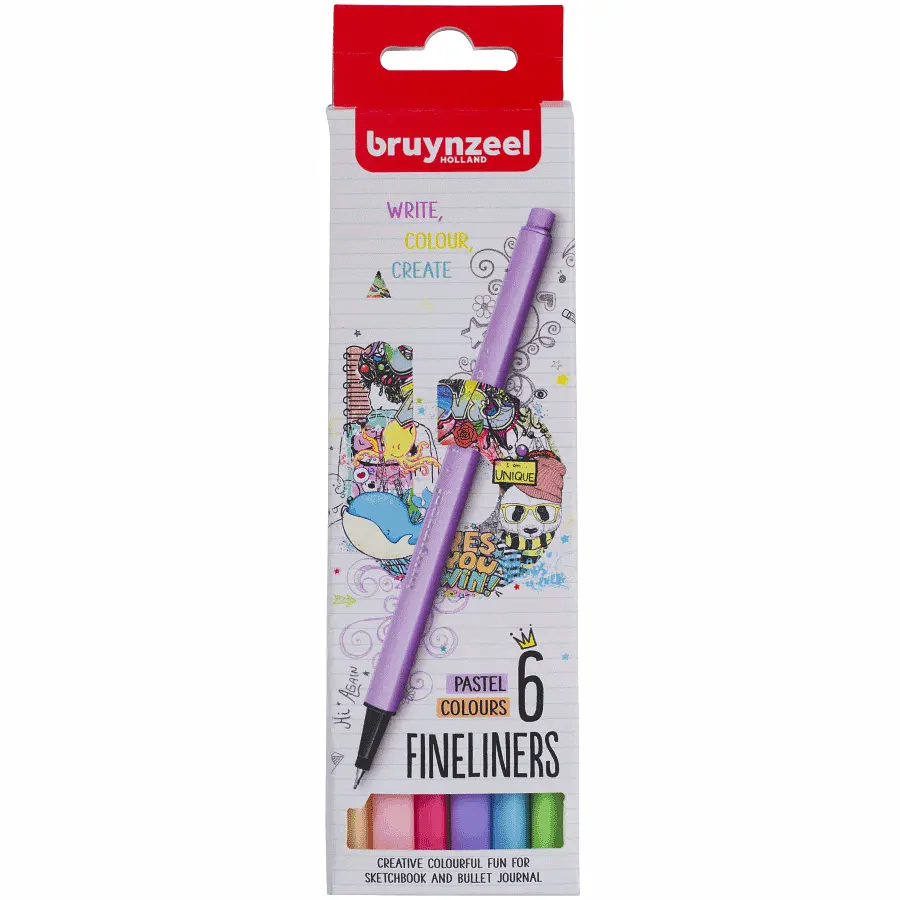 Набір лінерів Bruynzeel FINELINER Pastel 6 кол.