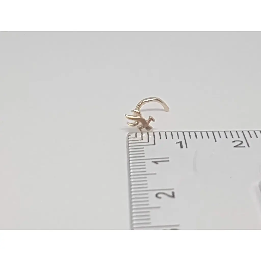 Золота сережка-пірсинг Dear в ніс Dear. 1002 - фото 5