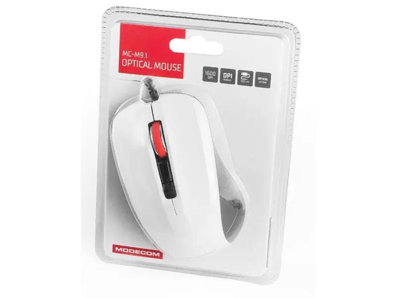 Миша MODECOM MC-M9.1 USB White (M-MC-00M9.1-200) - фото 5