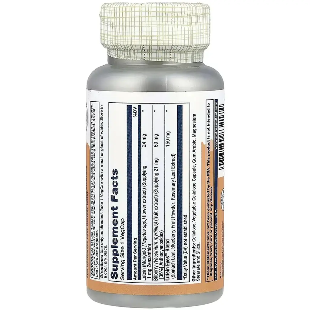 Лютеїн  Solaray Lutein Eyes 24 30 веганських капсул - фото 2