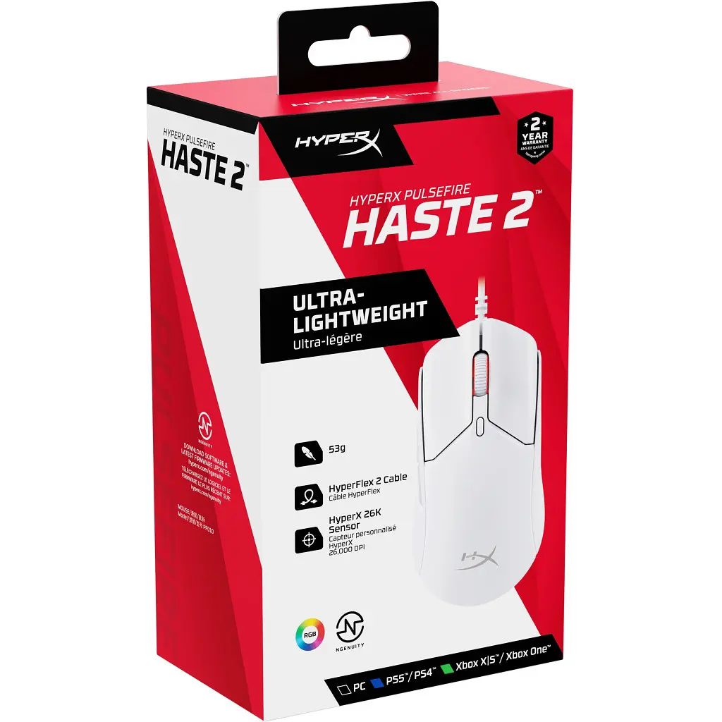 Мишка HyperX Pulsefire Haste 2 USB White (6N0A8AA) - фото 11
