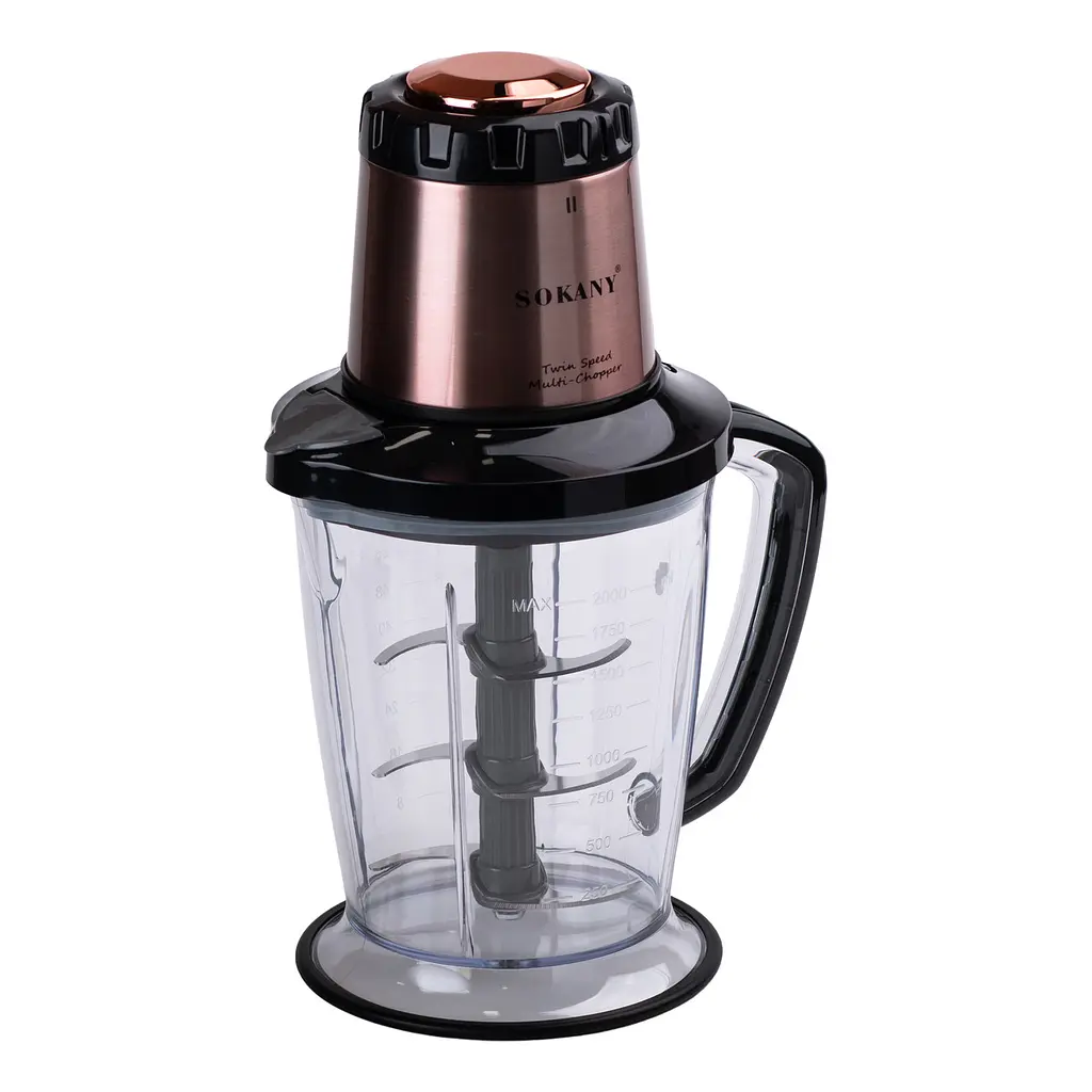 Чоппер кухонний Sokany SK-7039 на 6 лез, бронза Sokany SK-7039 - фото 4