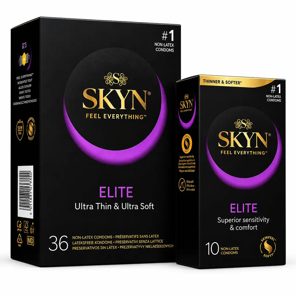 Презервативи Skyn Elite безлатексні 46 шт — ультратонкі поліізопренові презервативи з максимальними відчуттями
