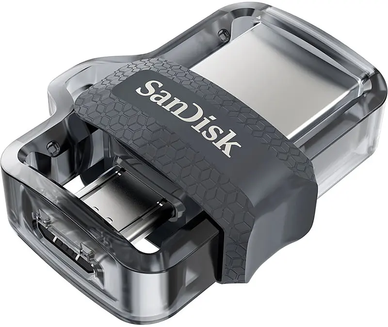 USB Flash SanDisk Ultra Dual OTG USB 3.0 130 Mb/s16 GB Black - фото 2