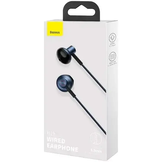 Навушники Baseus Encok 3.5mm Wired Earphone H19 NGH19-03 Blue - фото 4