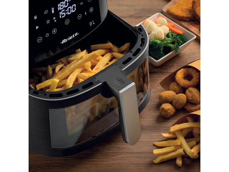 Мультипіч (аерофритюрниця) Ariete ad aria 9L con vetro Nero 4630/00 - фото 8