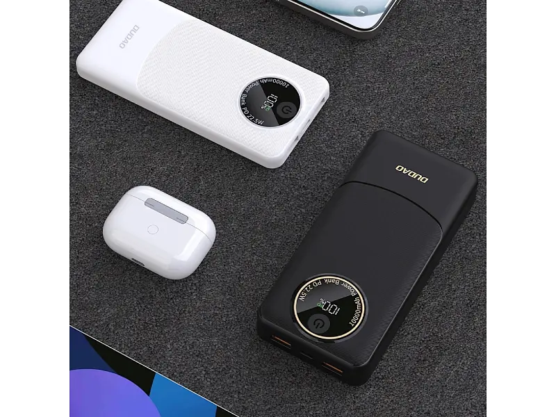 Зовнішній акумулятор (Power Bank) Dudao 10000mAh K12 22,5W PD,QC 2xUSB-A,USB-C In/Out White (6976625333875) - фото 2