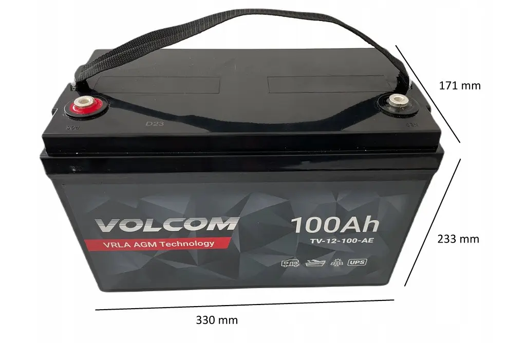 Акумулятор AGM Volcom 12V 100Ah VRLA - фото 2