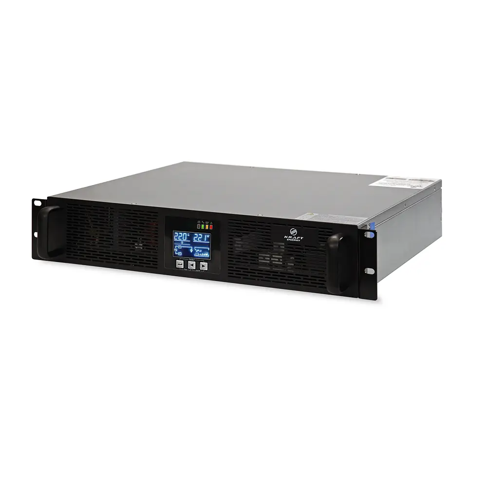 Джерело безперебійного живлення Kraft KRF-RM/6000VA/6KW/Ex Pro Online UPS під зовнішній акумулятор (42-00049) - фото 2