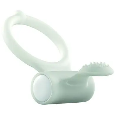 Ерекційне кільце Dorcel Power Clit White PHOSPHO з вібрацією, світиться у темряві Dorcel MD1397 90545 - фото 3