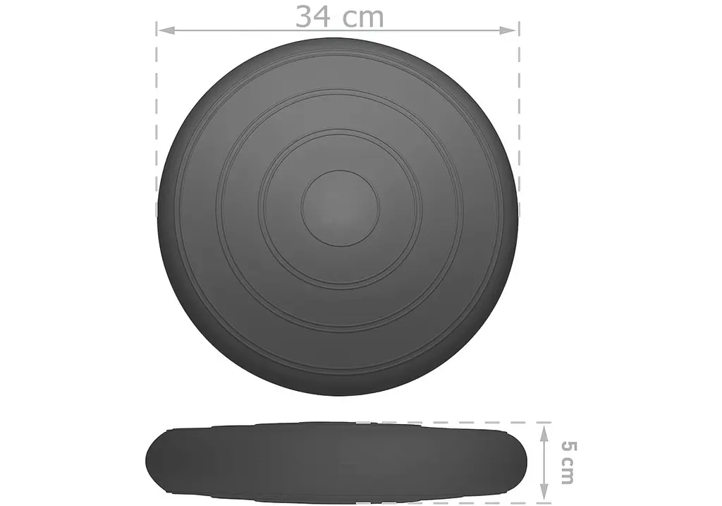 Балансировочная массажная подушка гладкая EasyFit Balance Cushion Серый (EF-3164-G) - фото 2