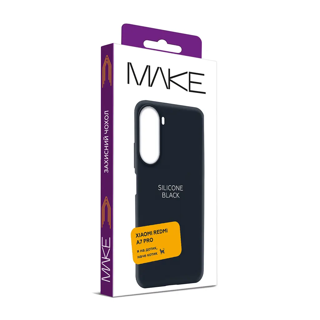 Чохол MAKE Xiaomi Redmi A7 Pro Silicone Black - фото 2