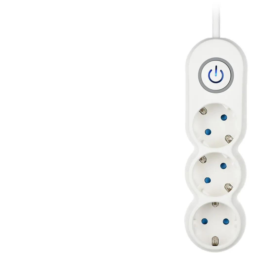 Сетевой фильтр 2E-U03VES3M Plus 3XSchuko с выключателем, 3G 1.0 мм, 3 м, белый - фото 3