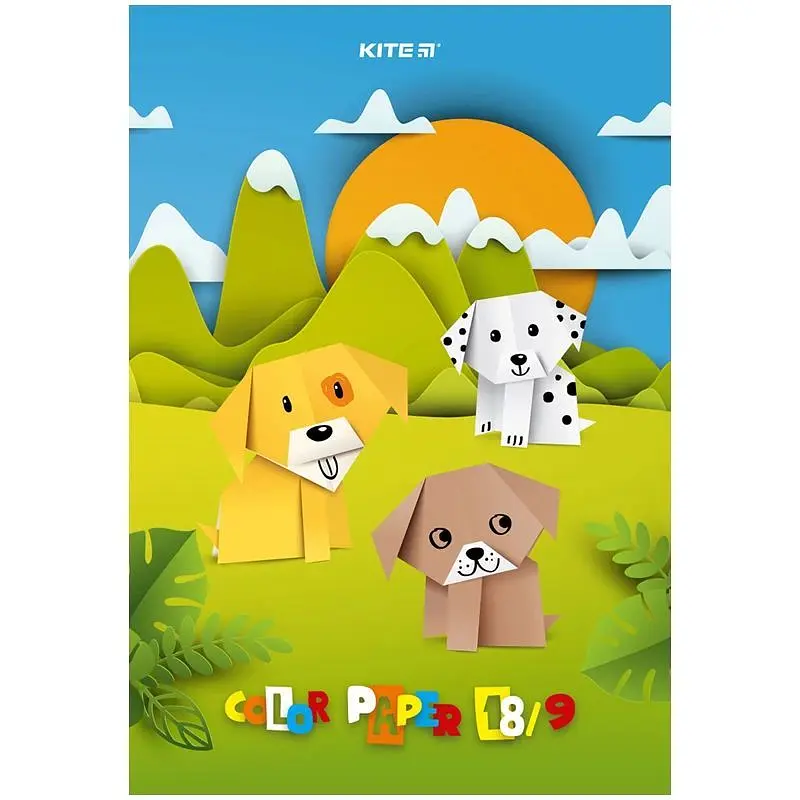 Папір кольоровий Kite односторонній А4 18 аркушів 9 кольорів (K23-1250) - фото 2