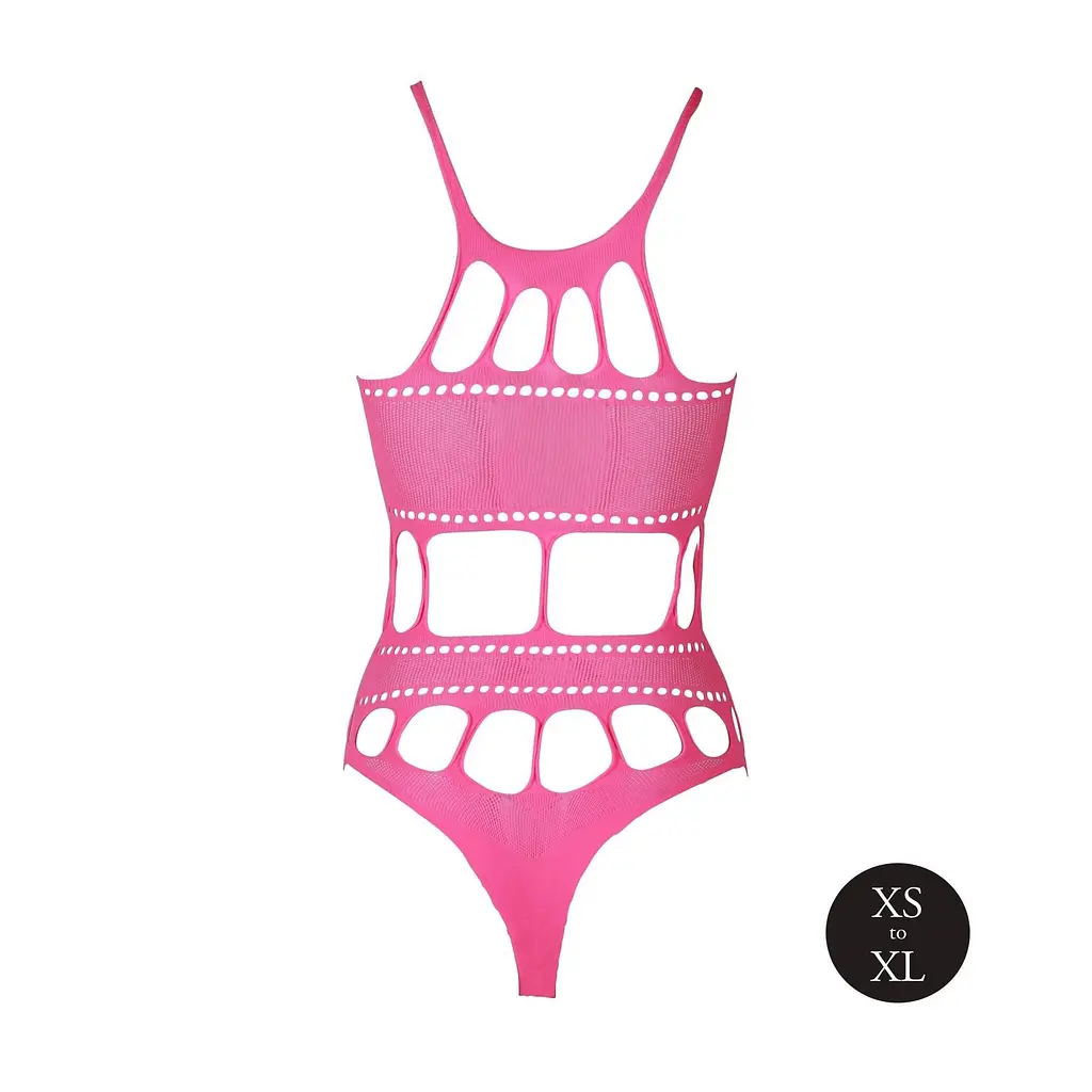 Боді Ouch! Grecian Neckline Neon, XS/XL (рожевий) - фото 6