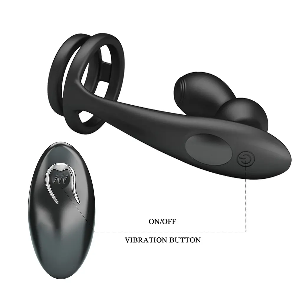 Вибростимулятор простаты MR Play Remote Control, 13.5 см (черный) - фото 2