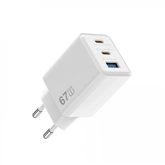 Адаптер - блок зарядний - пристрій WIWU Cube 67W 2C+A GaN Fast Charger Wi-G026