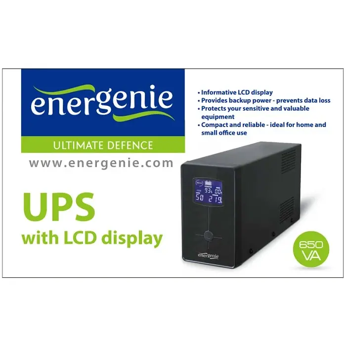 Джерело безперебійного живлення EnerGenie EG-UPS-031 650VA - фото 2