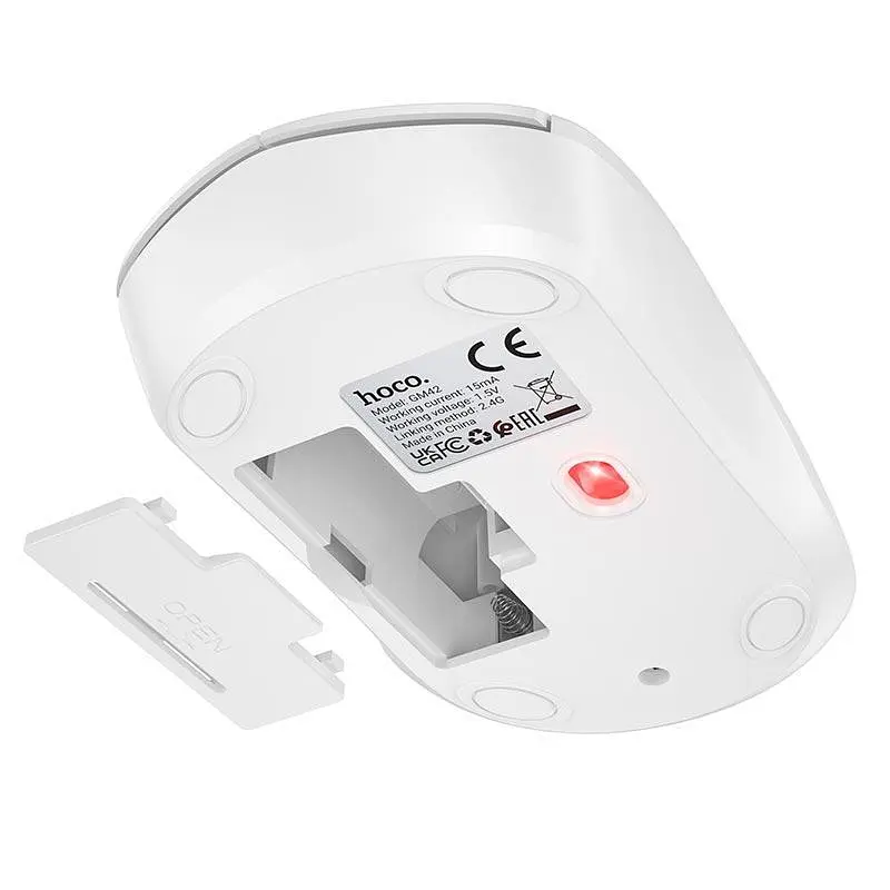Миша бездротова HOCO GM42 Platino wireless mouse - 2 стандартна Bluetooth + 2.4G біла - фото 3