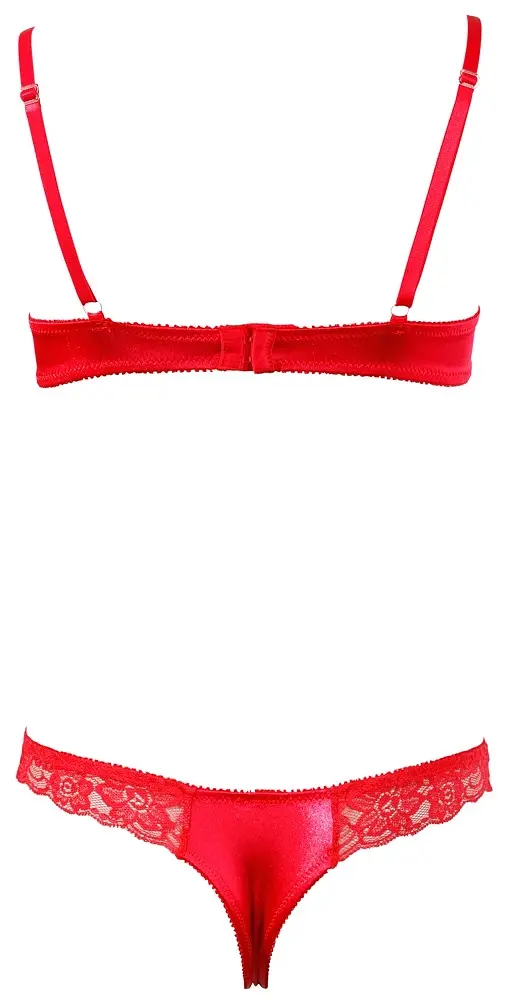 Комплект білизни Cottelli Lingerie Half-cup Bra Set, 85B/L (червоний) - фото 4