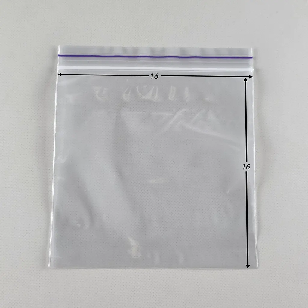Пакети Zip-Lock прозорі 16x16 см, 100 шт, 50 мкм, поліетиленові пакети із застібкою - фото 2