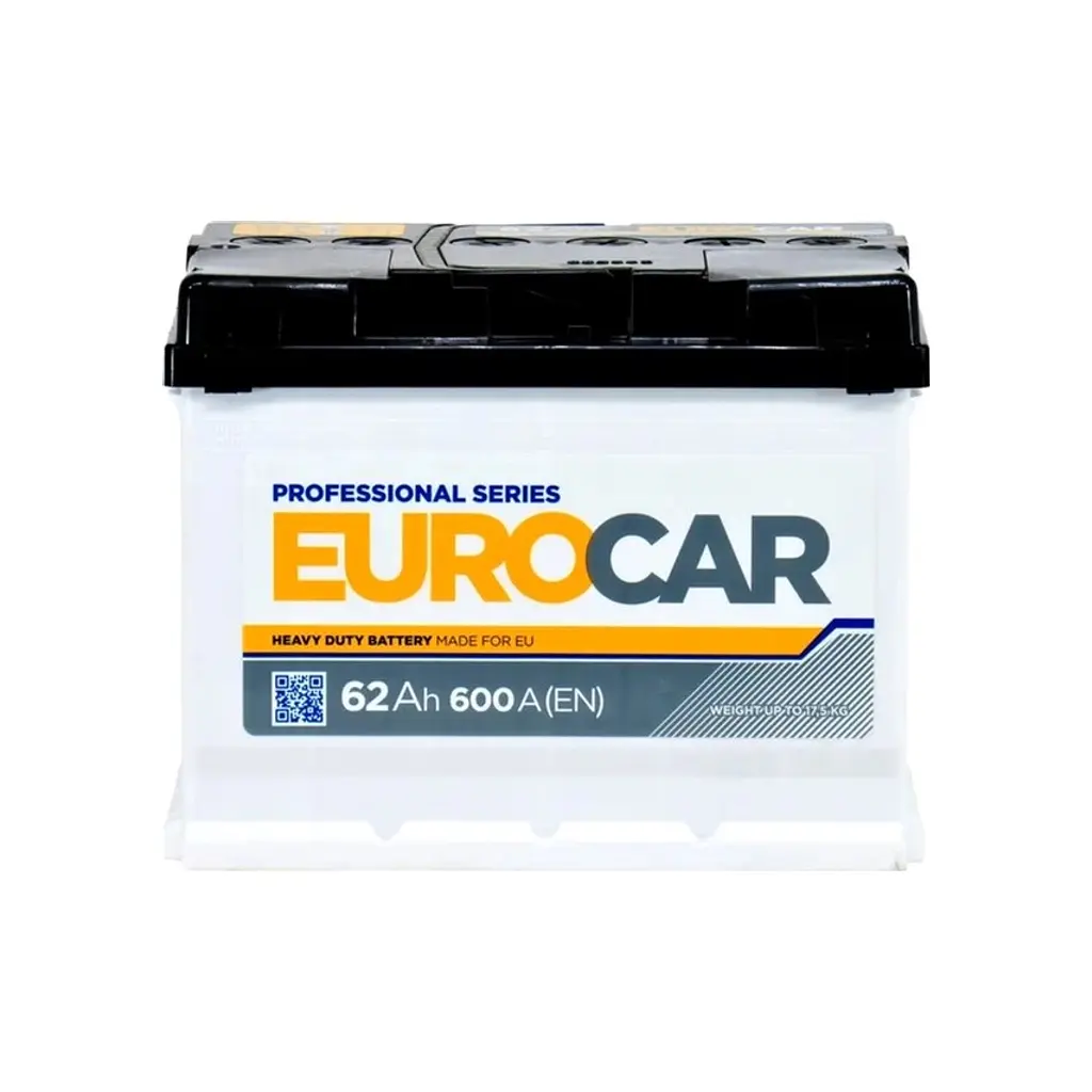 Аккумулятор автомобильный EUROCAR 6СТ-62АЗ (0) (-/+) (L2) 600А12V (E) - фото 2