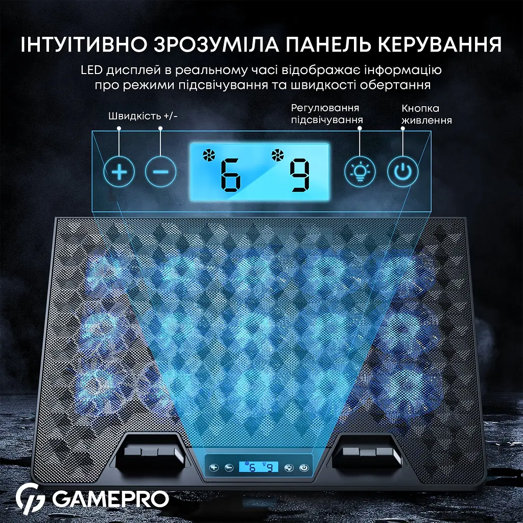 Охолоджуюча підставка для ноутбука GamePro CP1140 - фото 8