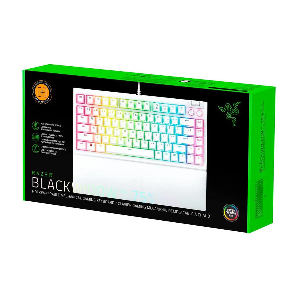 Клавіатура Razer BlackWidow V4 75% USB UA White (RZ03-05001700-R3M1) - фото 9