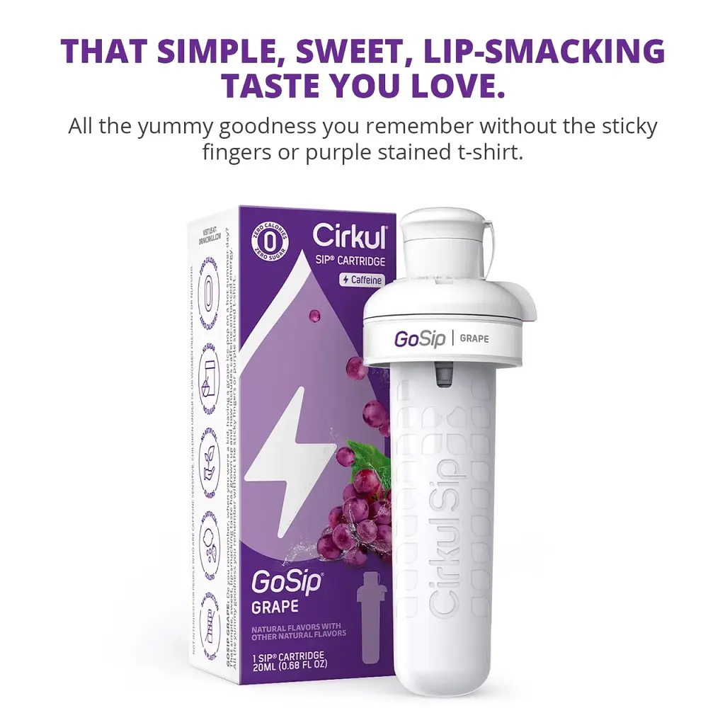 Картридж для напоїв Cirkul GoSip Water Flavor Cartridge зі смаком винограду 1 шт - фото 4