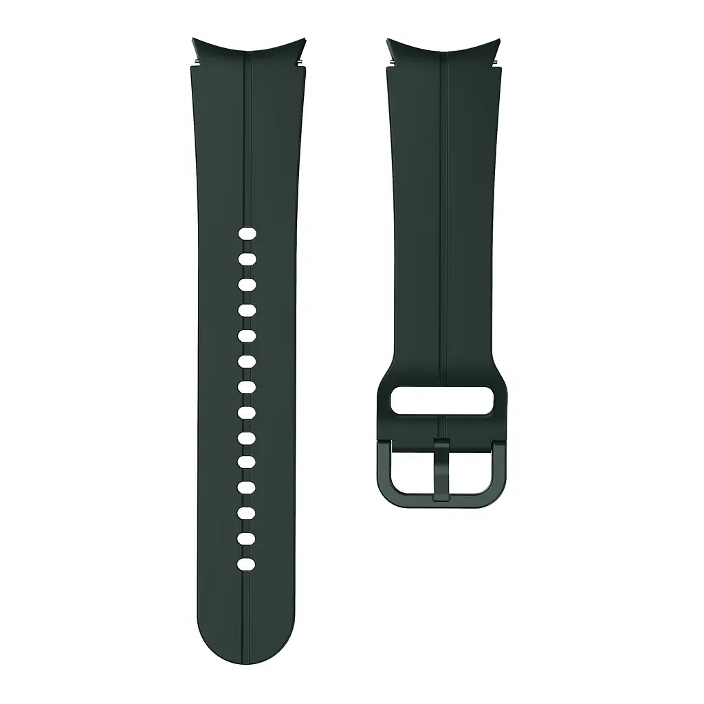 Ремешок для Samsung Galaxy Watch 6 - темно-зеленый ширина крепления 20мм силикон размер L Watchbands Five Classic (W10-5WB543543) - фото 3