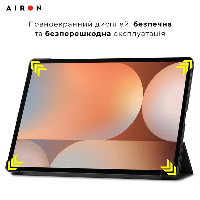 Чехол AIRON Premium для Samsung Galaxy Tab S10 Ultra 14.6 2024 с защитной пленкой и салфеткой Black - фото 8