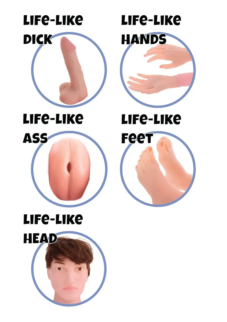 Секс-лялька Hidden Desire Big Boner Billie Inflatable Doll (тілесний) - фото 4
