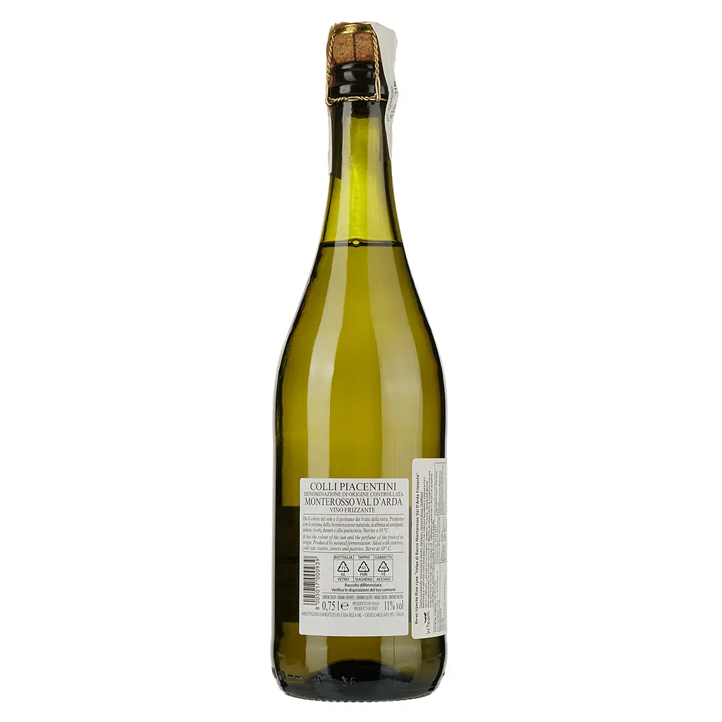 Вино ігристе Volpe di Bacco Monterosso Val D'Arda Frizzante біле сухе 0.75 л - фото 2