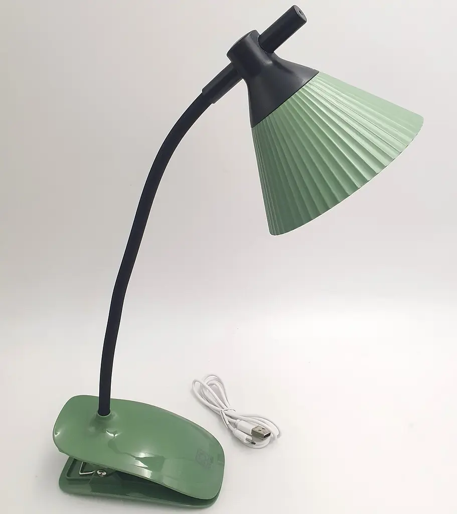 LED-лампа 4 W сенсорна світлодіодна гнучка 28 см настільна на прищіпці акумуляторна WinBoss YD03 зелена - фото 3