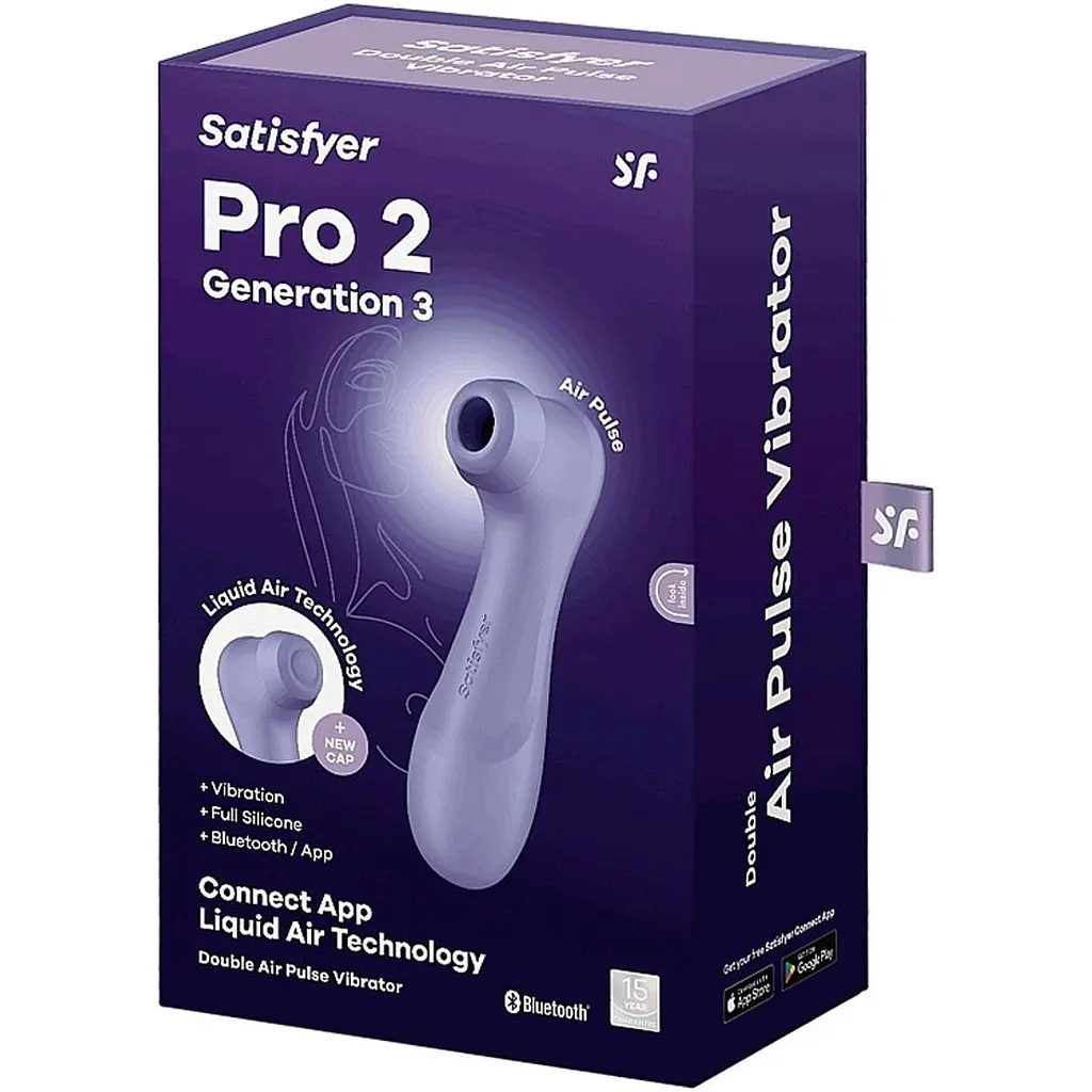 Вакуумний стимулятор Satisfyer Pro 2 Generation 3 with Liquid Air Connect App Lilac (SO8405) [108494] - фото 8