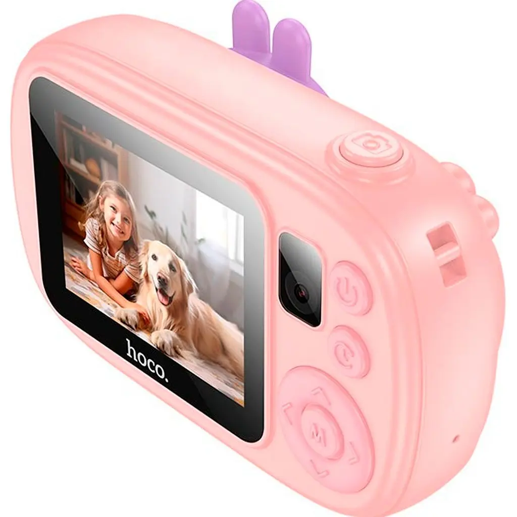 Дитяча фотокамера Hoco DV205 Dual Сamera Pink [136168] - фото 2