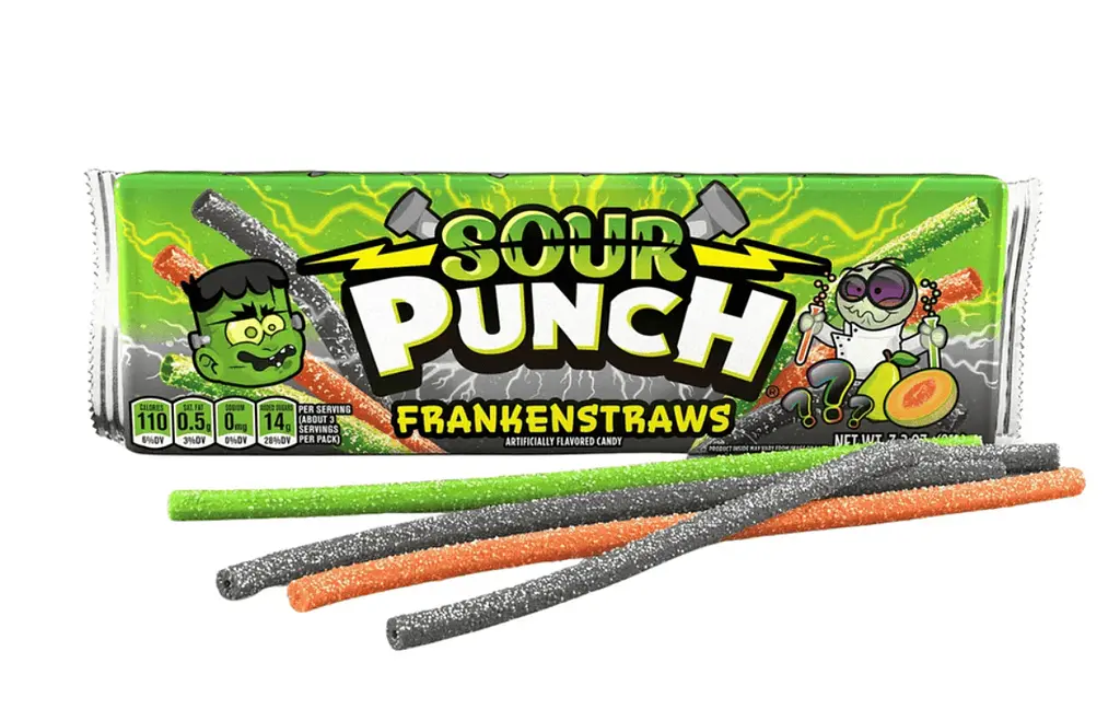 Кислі жувальні цукерки Sour Punch Frankenstraws 91г - фото 2