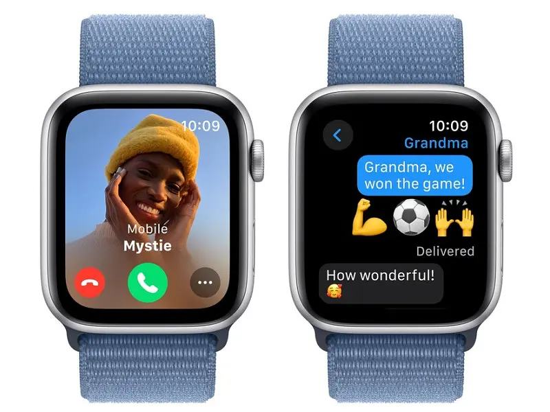 Смарт-годинник Apple Watch SE 2 GPS 40mm Silver Aluminium Case with Winter Blue Sport Loop (MRE33) - фото 4