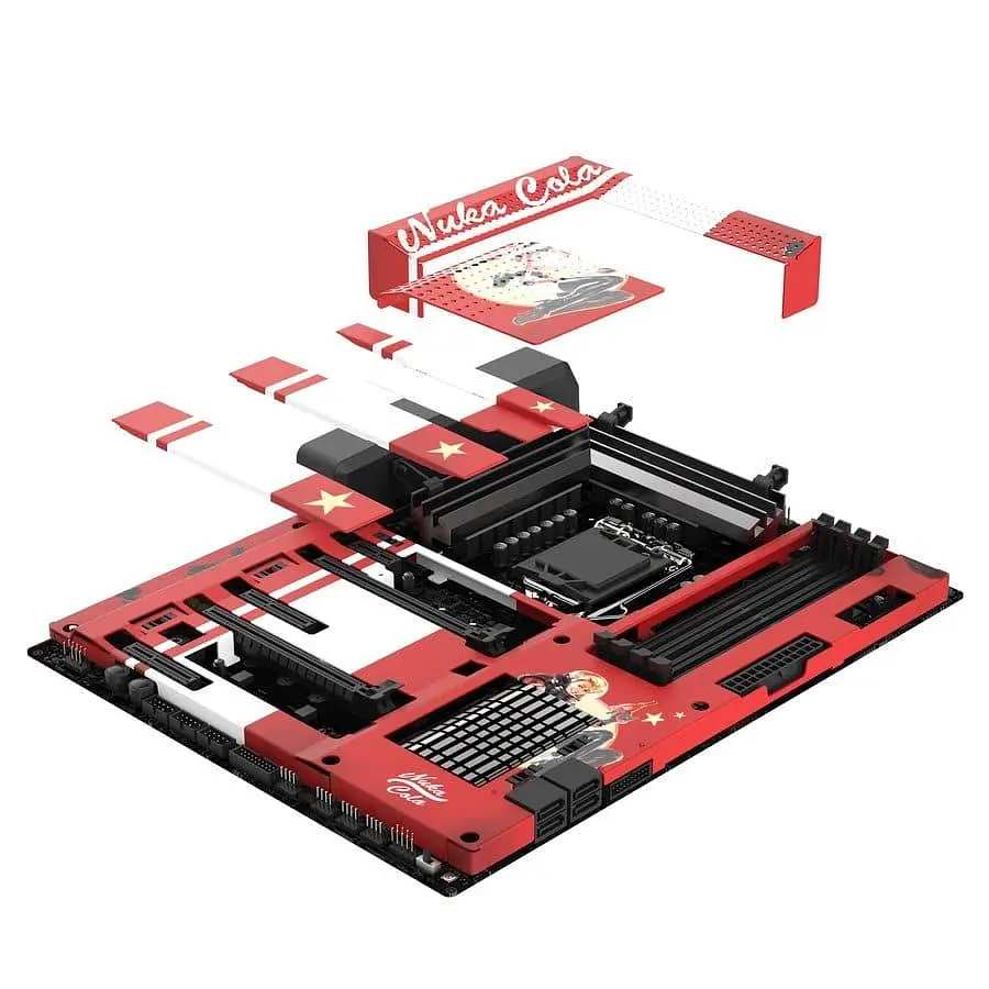 Кожух до материнської плати NZXT N7 Z370 Nuka-Cola Cover Limited Edition N7 Z370 Nuka-Cola Cover) - фото 2