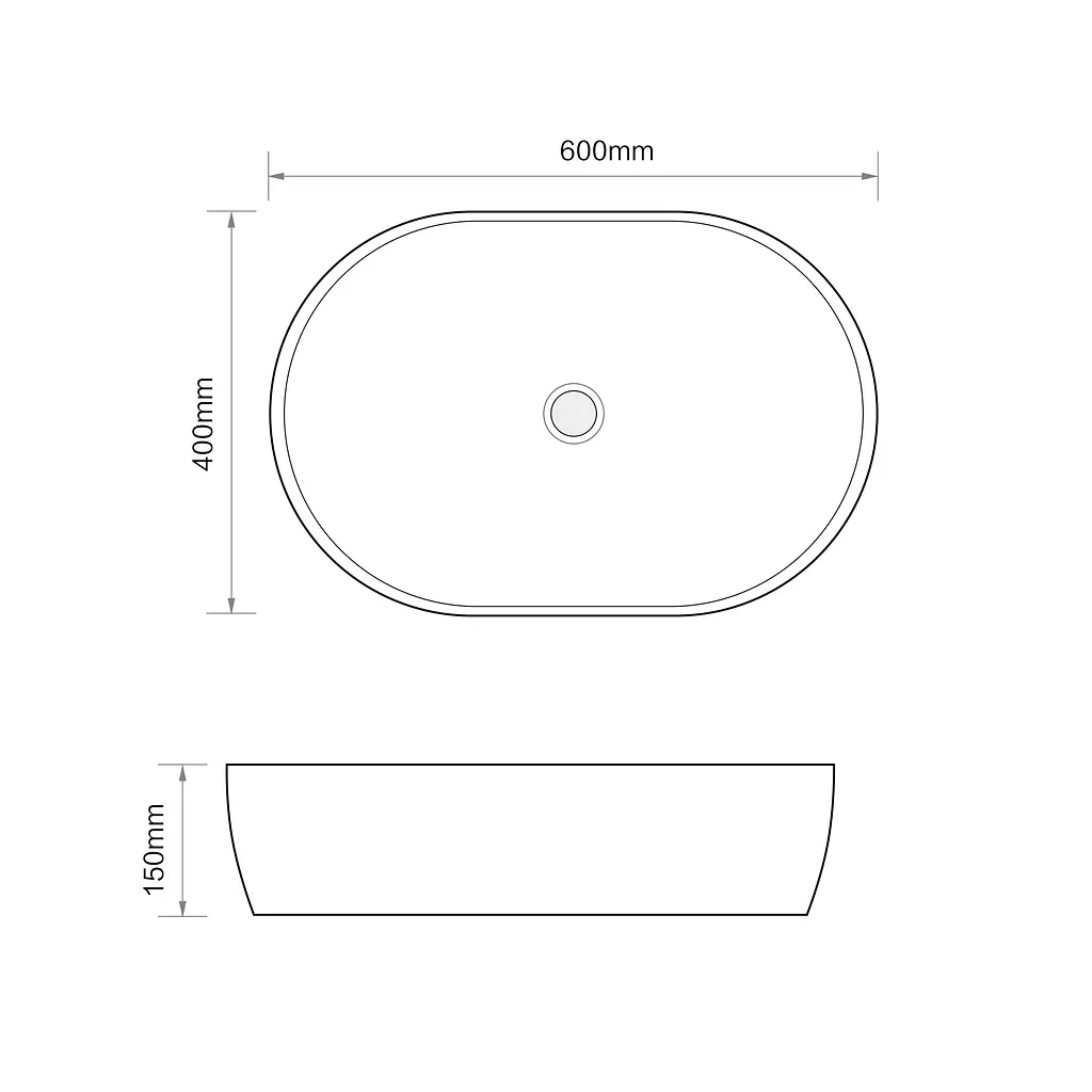 Умивальник накладний Mixxus Premium Ellipse-0105 600x400x150 мм MP6563, Білий - фото 8