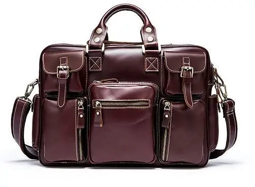 Дорожня сумка-портфель 14776 Vintage Vintage бордова - фото 11