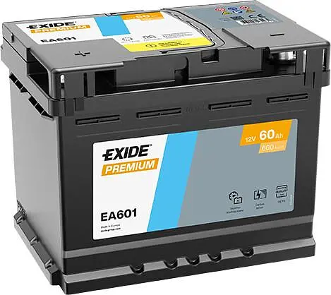 Автомобільний акумулятор EXIDE Premium Carbon Boost 2.0 6СТ-60Ah Аз 600A (EN) EA601