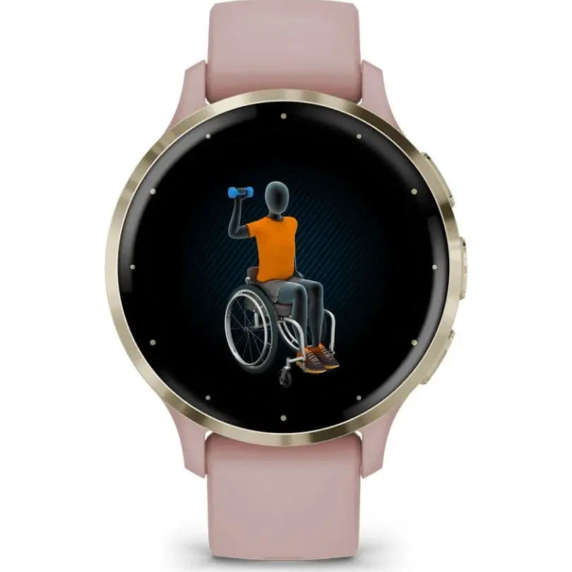 Смарт-годинник Garmin Venu 3S Soft Gold Stainless Steel Bezel with Dust Rose Case and Silicone Band (010-02785-03/53) [111835] - фото 7